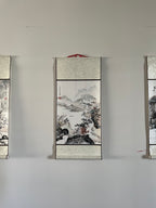 作品总名
四时山居图 中国画四季卷轴系列

Four Seasons Mountain Dwelling Scroll Series
单幅名称
春 山居初醒
夏 林泉正盛
秋 山谷丰藏
冬 雪岭静守