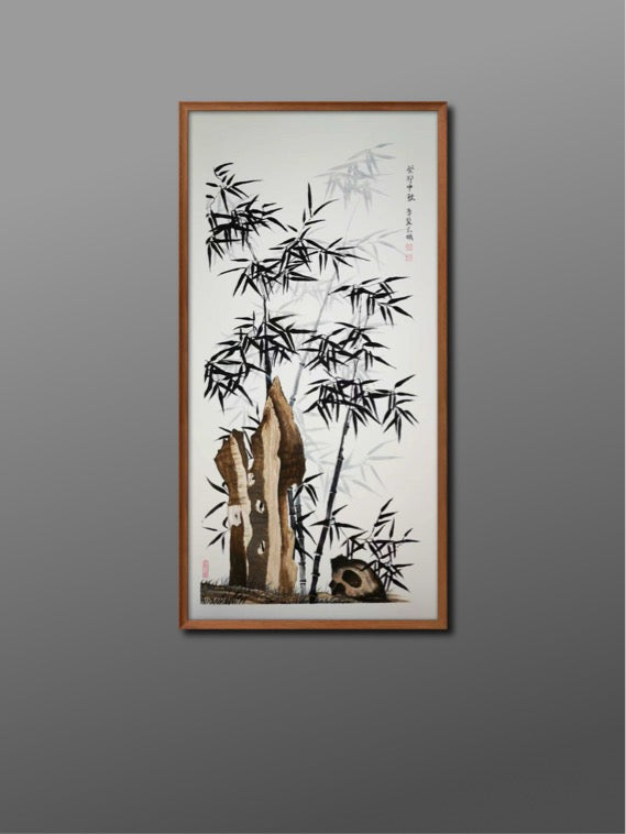 中国の切手付き布本 箱入り 梅蘭竹菊　four gentlemen 梅兰竹菊 The Four Gentlemen of Plum, Orchid, Bamboo, and