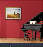 莫奈风格 风车花田丙烯画 Monet Inspired Windmill and Flower Fields Acrylic Painting