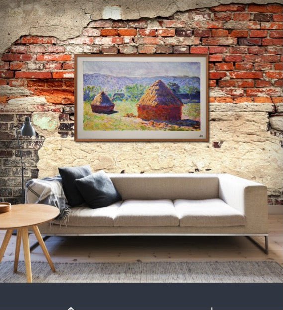 莫奈风格 干草垛系列 丙烯画 Monet Inspired Haystacks Acrylic Painting 51 x 40 cm