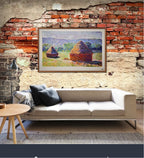 莫奈风格 干草垛系列 丙烯画 Monet Inspired Haystacks Acrylic Painting 51 x 40 cm