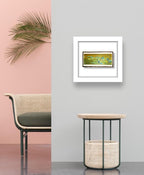 金翠山河意境山水 丙烯国画 Golden Jade Mountains Acrylic Landscape 99 x 49.5 cm