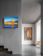 秋色映湖 Acrylic Landscape Painting 50.5*40.5cm