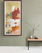 金碧山水 灵境云山 Acrylic Landscape Inspired by Zhang Daqian 122×61cm