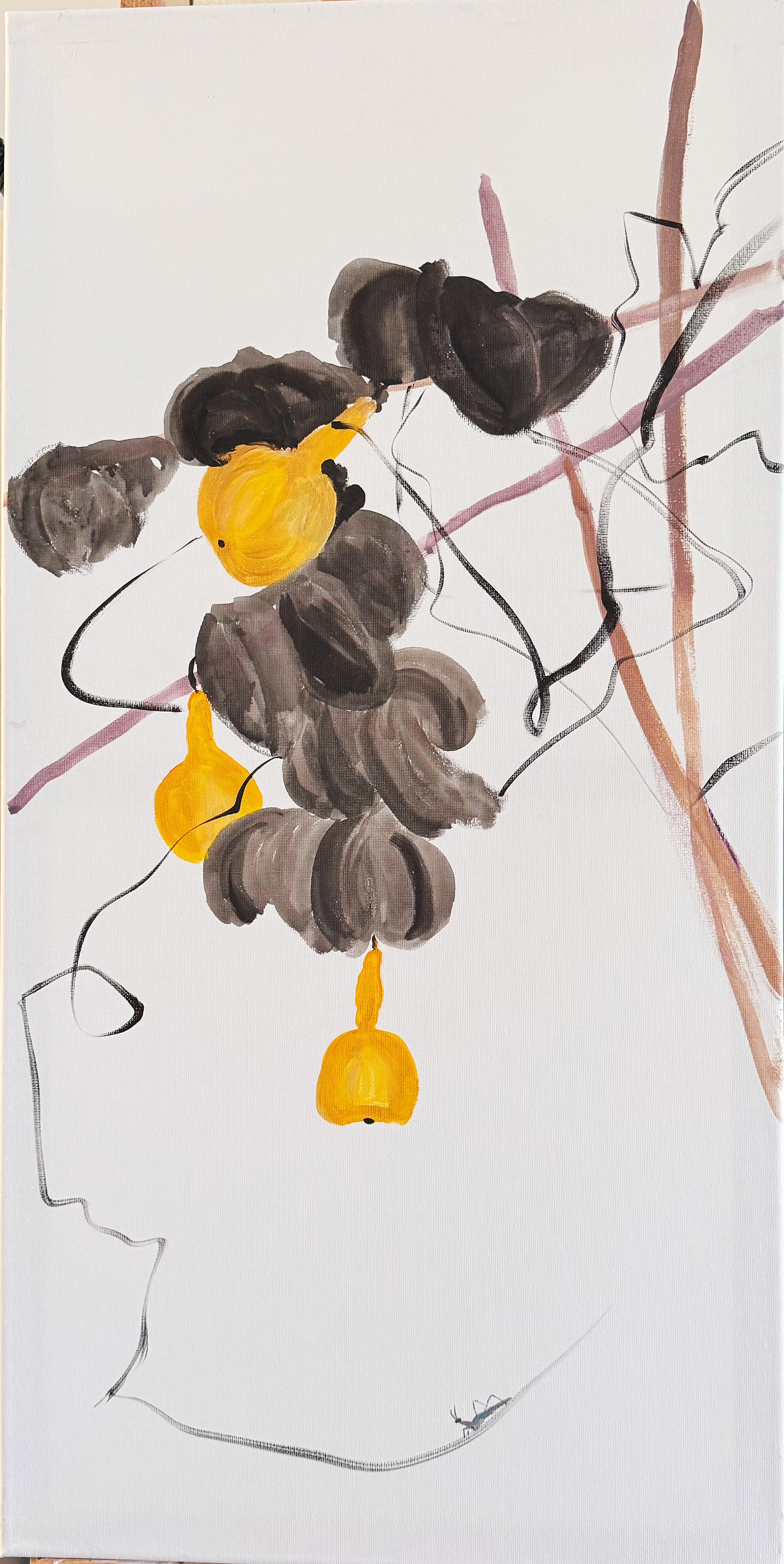 《金葫芦吉祥图》｜丙烯中国画 78.5×39.5cm