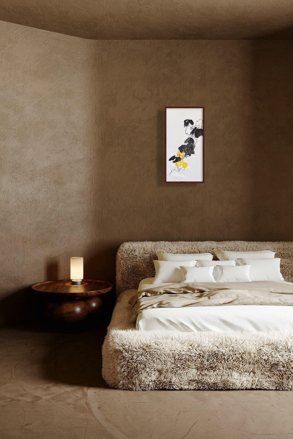 《清墨金葫图》 Acrylic Gourd Painting 78.5×39.5 cm