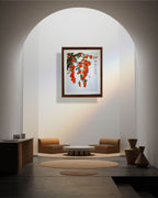 丙烯国画 柿子红了 59×49.5cm
Acrylic Chinese Painting Persimmons in Autumn 59×49.5cm