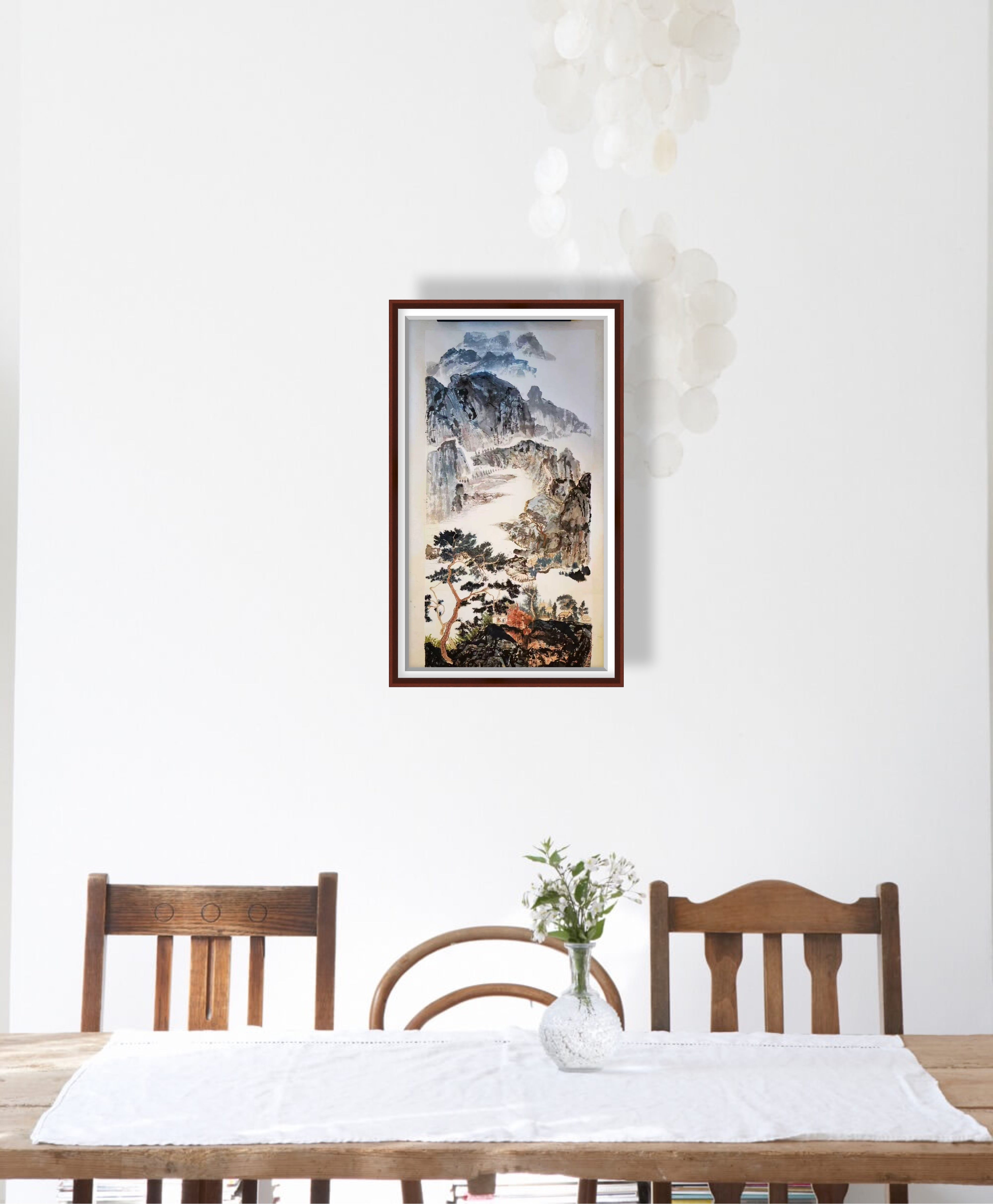 山川吟 · 云岭松风图》

中国画（纸本）｜138×68cm｜原创作品