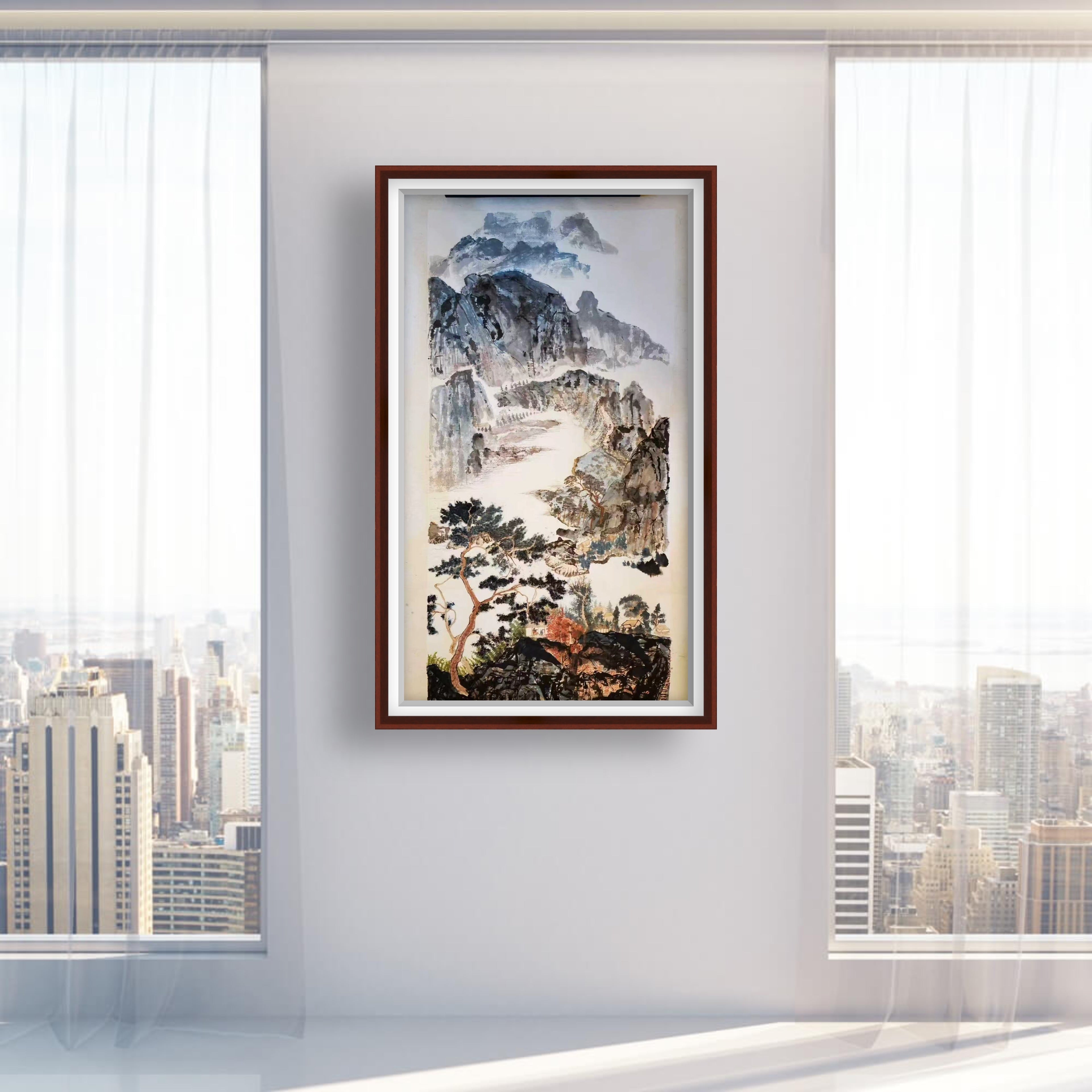 山川吟 · 云岭松风图》

中国画（纸本）｜138×68cm｜原创作品