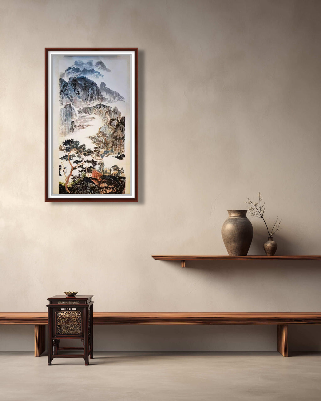 山川吟 · 云岭松风图》

中国画（纸本）｜138×68cm｜原创作品